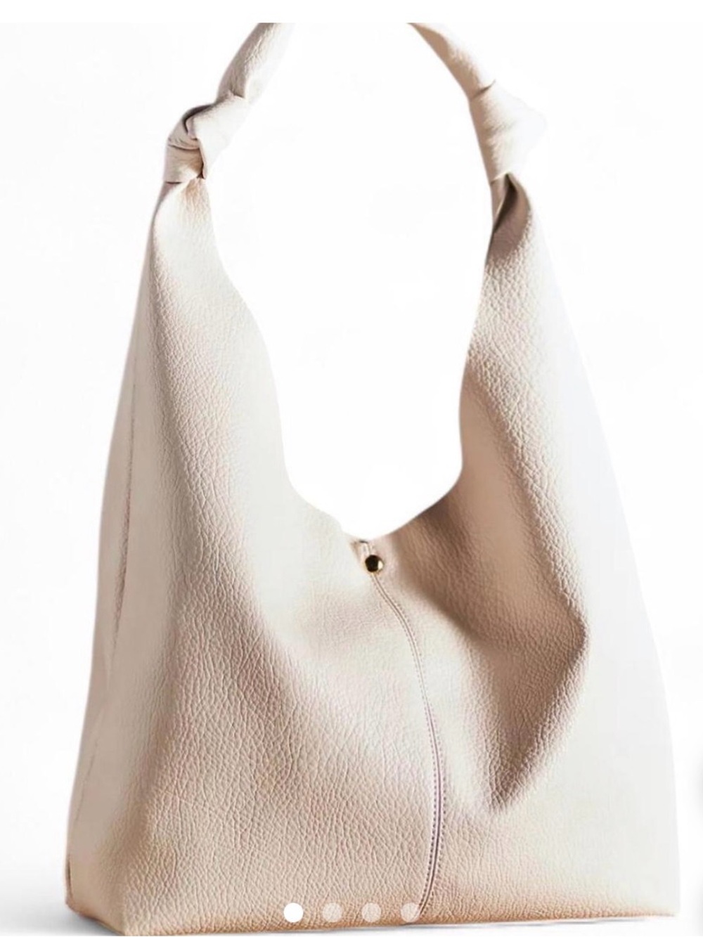 Anthropologie Love Knot Slouchy Bag in Cream